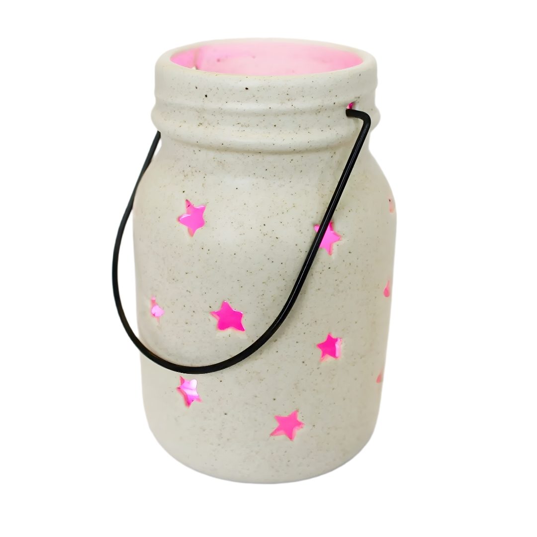 5253 Star Jar Lantern- Standard Bisqueware Paint Your Own Pottery