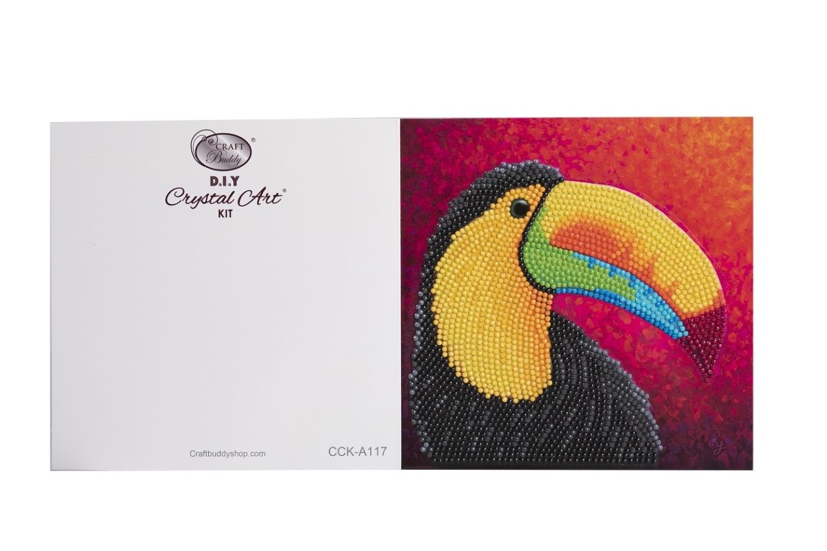 Toucan- Crystal Art Card Kit 18x18cm