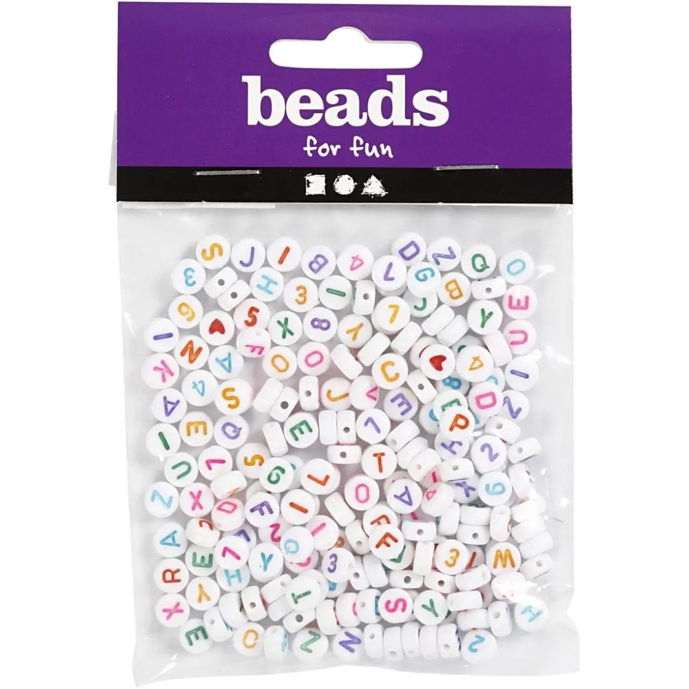 CH699070 Letter Beads for Jewellery Crafts bagged