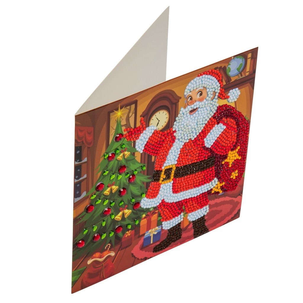 CCK-XM8 Santas's Here! - Christmas Crystal Art Card full card