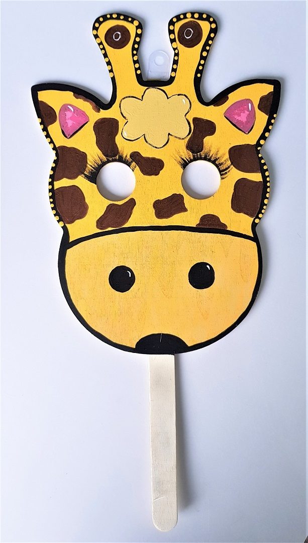 Giraffe Mask painted