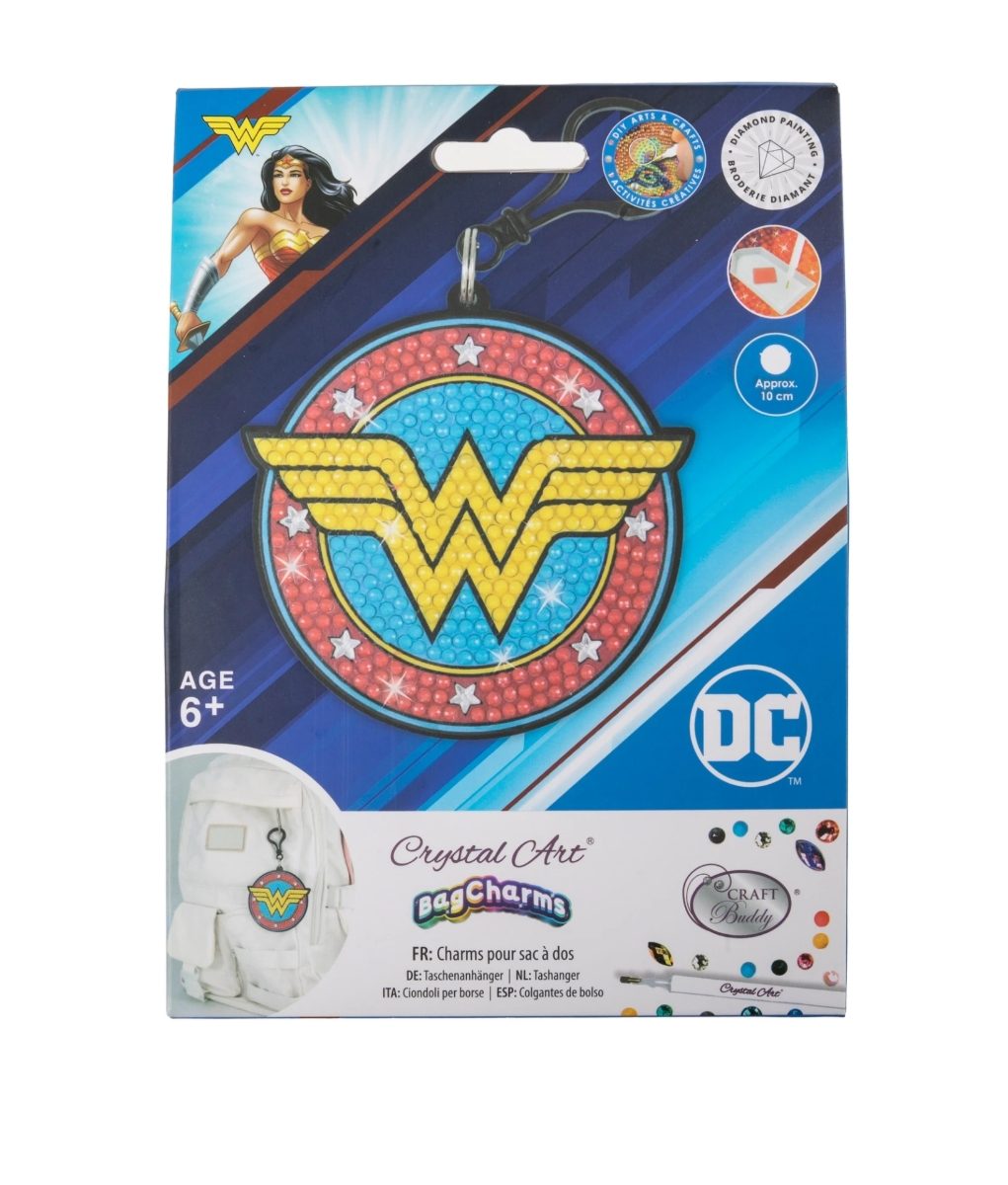 CABC-DCU003 Wonder Woman- DC Series Bag Charm Crystal Art Craft Kit Packaging