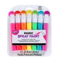 Multi Mini Neon Fabric Spray Paint (7 pk)