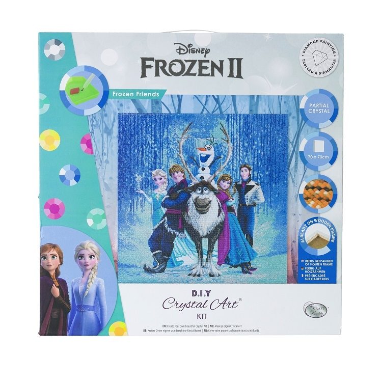 CAK-DNY707XL Frozen Friends- Disney Crystal Art Canvas Kit(packaging)