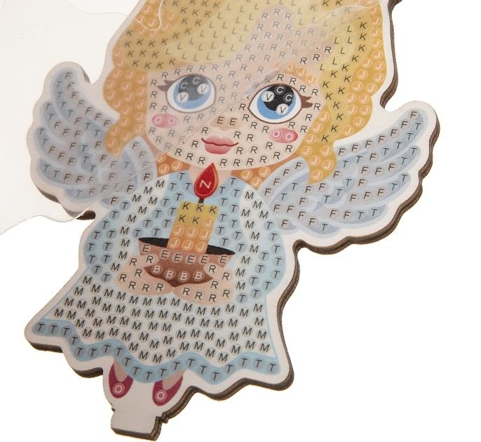 CAFGR-GEN027 Angel- Christmas Crystal Art Buddy Kit template closeup