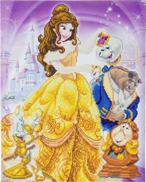 CAK-DNY705L Beauty and The Beast Medley, 40x50cm Crystal Art Canvas Kit (full picture)