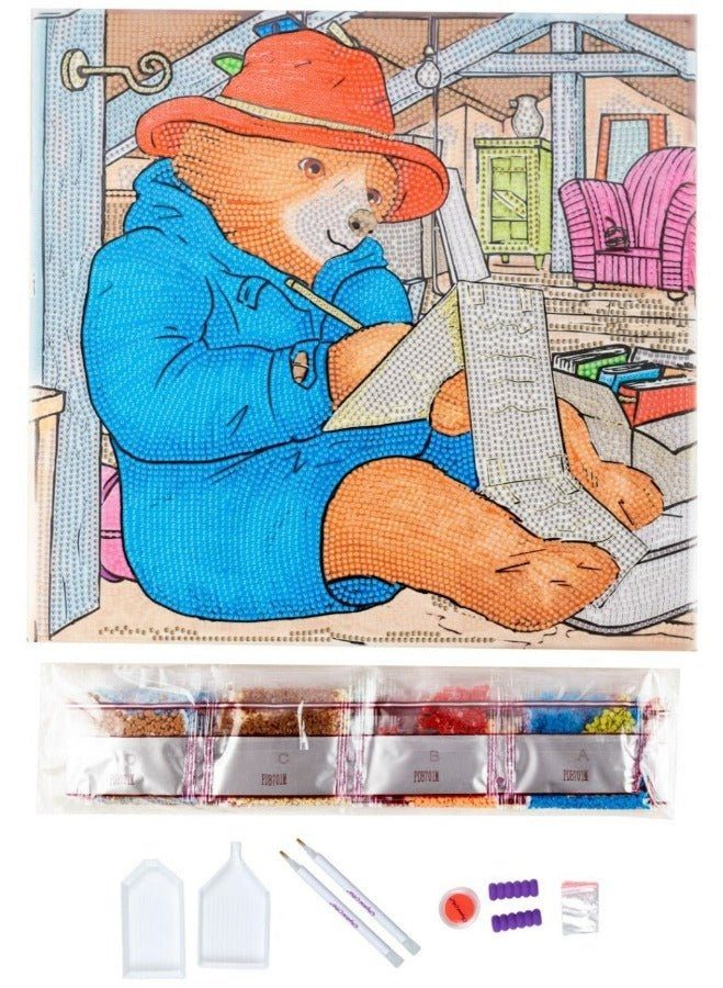 CAK-PDB701M Paddington Writing a Letter Crystal Art Canvas Kit Contents