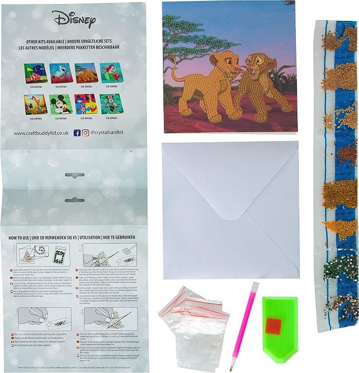 Simba & Nala - Crystal Art Card Kit 18cm