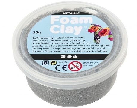 Silver Foam Clay 35g