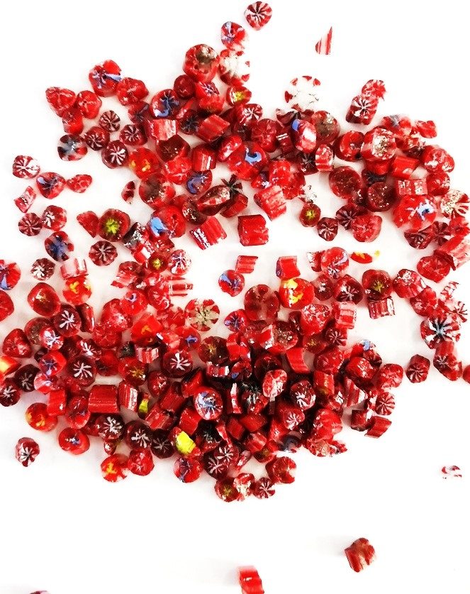 Red Floral Wafers for Enamel Jewellery 2.5g