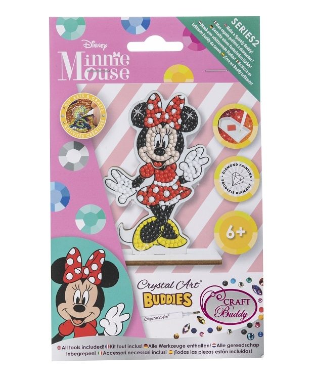 CAFGR-DNY014-01-05 Minnie - Crystal Art Buddy Kit packaging