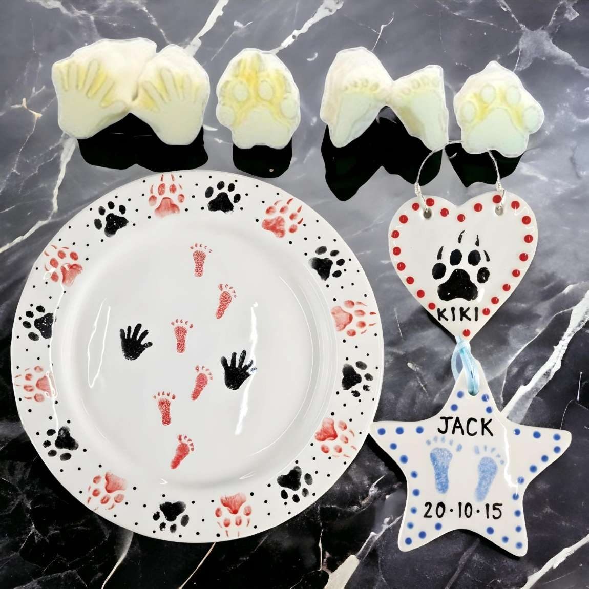 Hand, Foot and Paw Print Sponge Stamps (6 assorted)