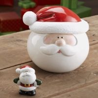 Santa Head Cookie Jar (shown with Santa Collectible)