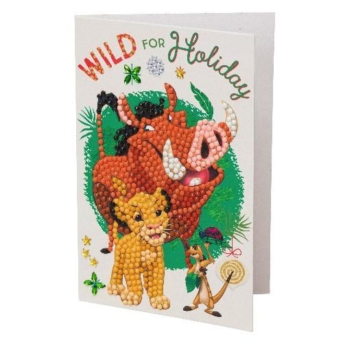 The Festive Lion King 10 x 15cm Crystal Art Card Kit