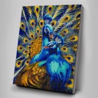 CAK-JB1 Blue Rhapsody Peacocks Crystal Art Canvas Kit