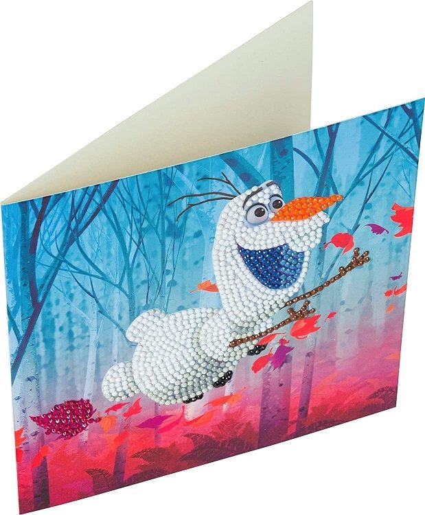 CCK-DNY801 Floating Olaf, Disney Crystal Art Card (completed)