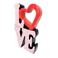 5323 Standing Love Plaque Bisqueware Paint Your Own Pottery