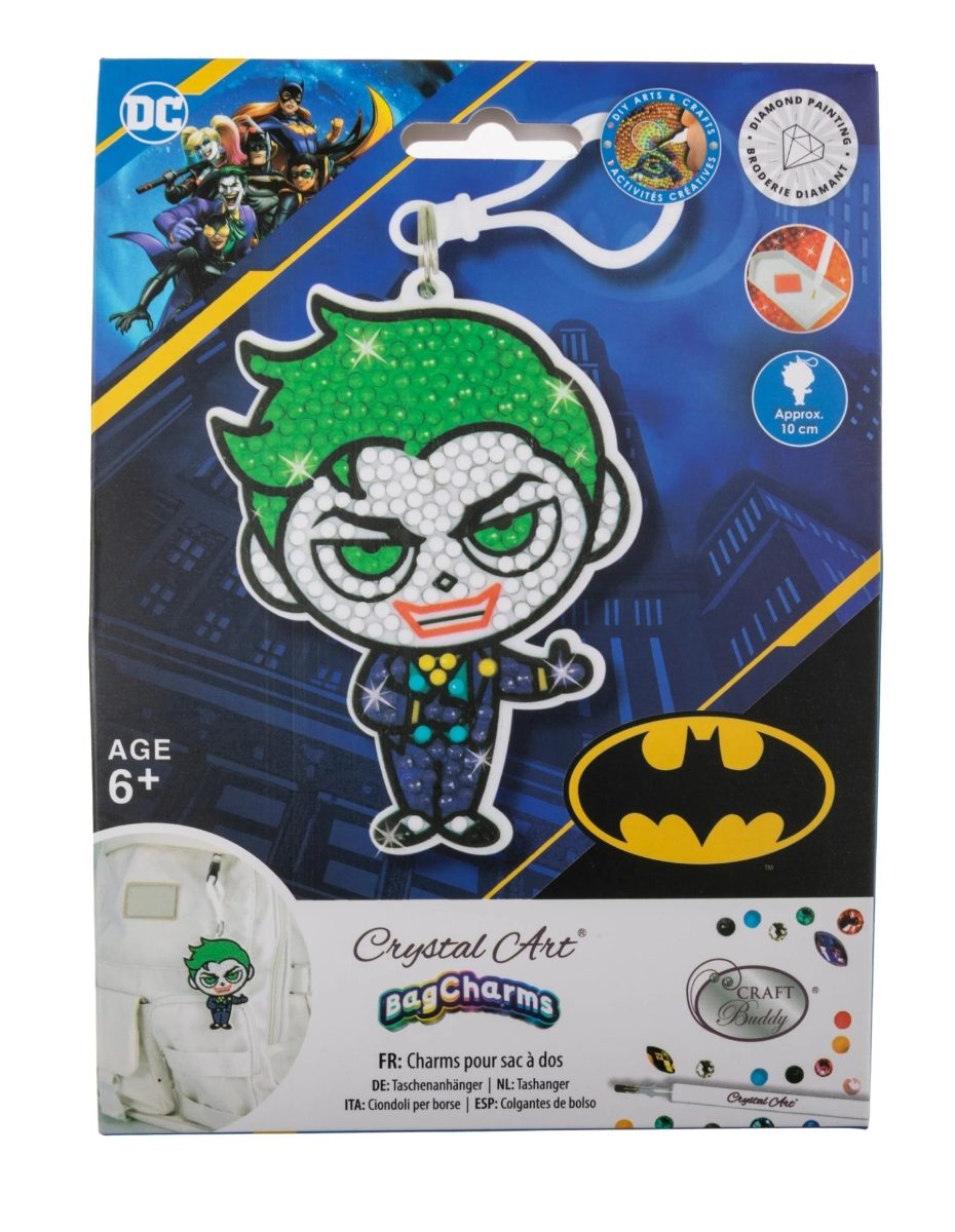 CABC-DCU005 The Joker- DC Series Comics Bag Charm Crystal Art Kit Packaging