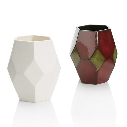 Prismware Vase- Ceramc Blank Bisqueware Paint Your Own Pottery Shape