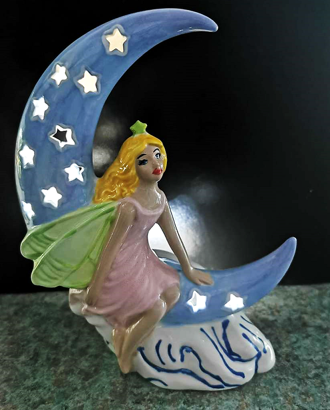 Moon Fairy Ceramic Mini Bottle