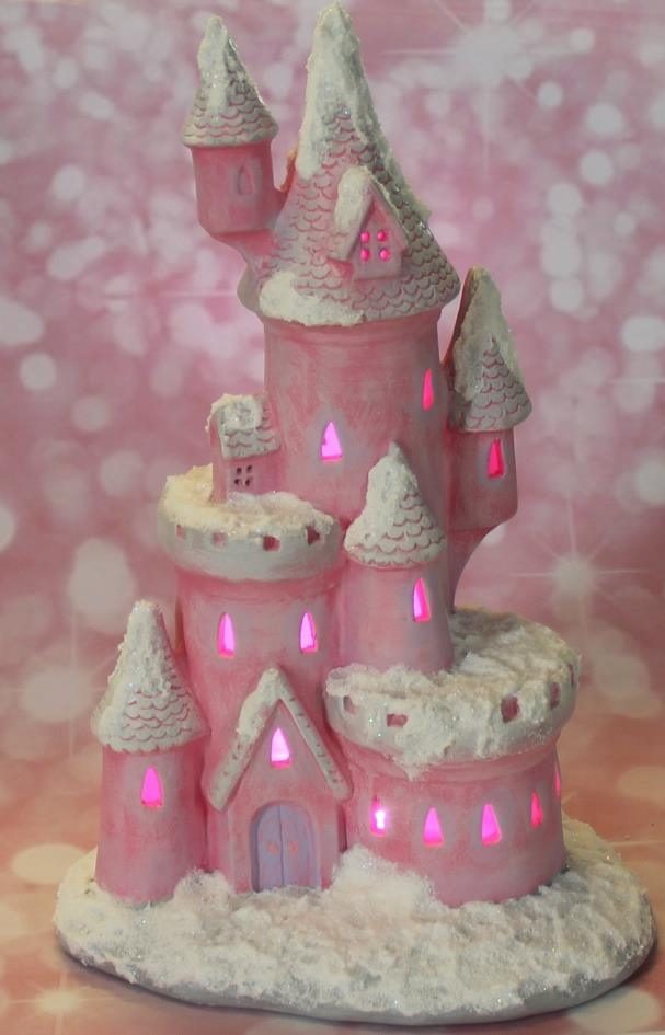 Pink Castle with Pink Lights