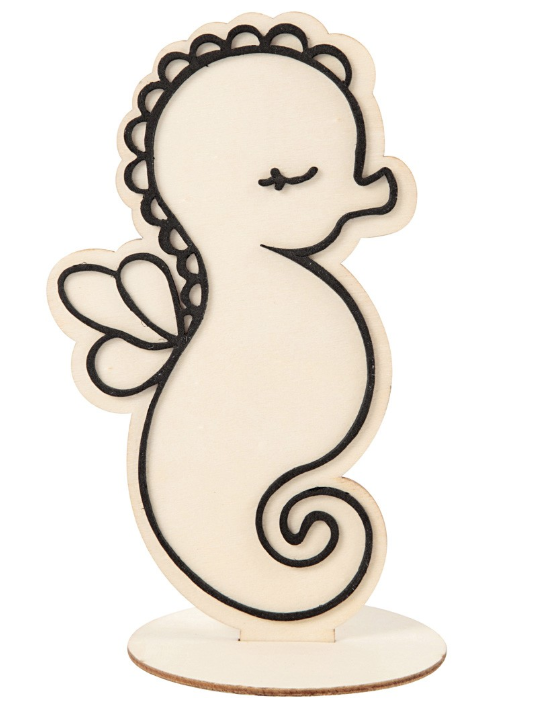 CH791957 Seahorse Wooden Figure