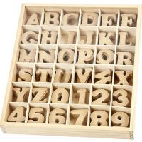 CH57408 Wooden Craft Letters and Numbers Alphabet Letters for Crafts