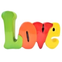 5146 Love Word Plaque Paint your Own Pottery Bisqueware