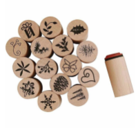 Deco Art Wooden Rubber Stamps 20mm, Christmas