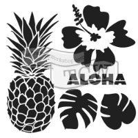TCW740 Aloha Acrylic Craft Stencil