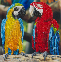 Parrot Friends - Crystal Art Card Kit 18 x 18cm