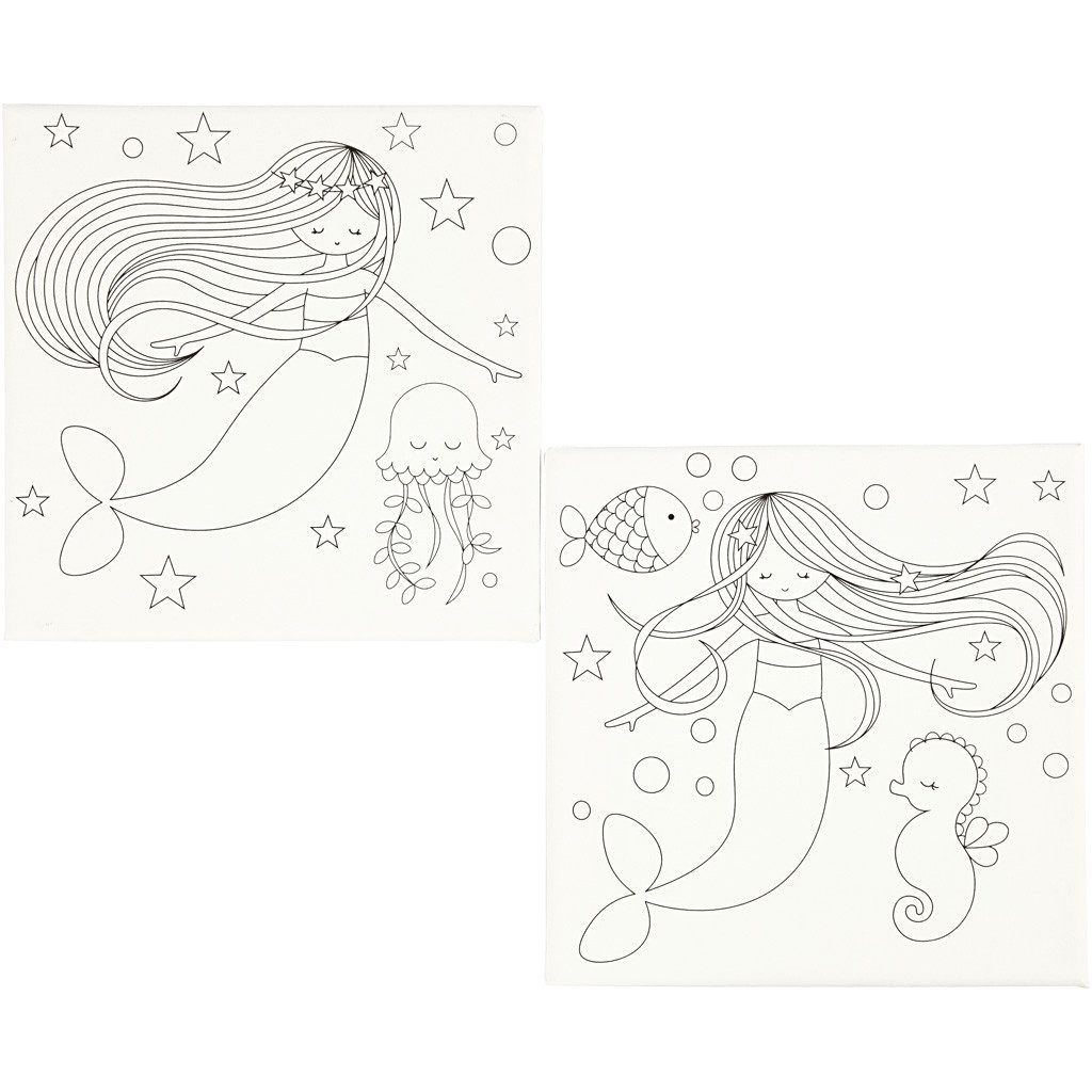 CH22794 Stretched Canvas Art Prints- Mermaids (2pk)