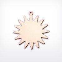 H866 Copper Blank for Enamelling and Crafts- Sunburst with lug