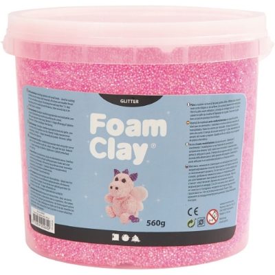 Pink Glitter Foam Clay