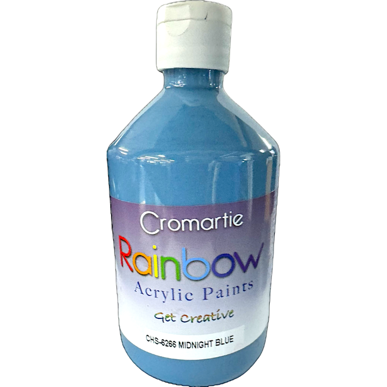 Midnight Blue- Cromartie Rainbow Acrylic Paint 500ml