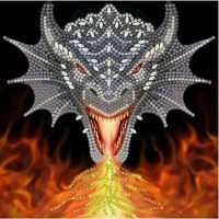 CCK-A72 Firehead Dragon Crystal Art Card Kit