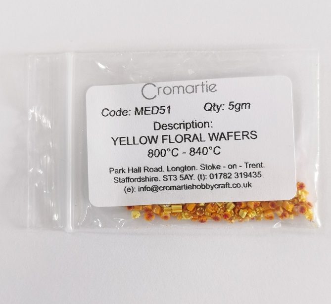 Yellow Floral Wafers for Enamel Jewellery 2.5g