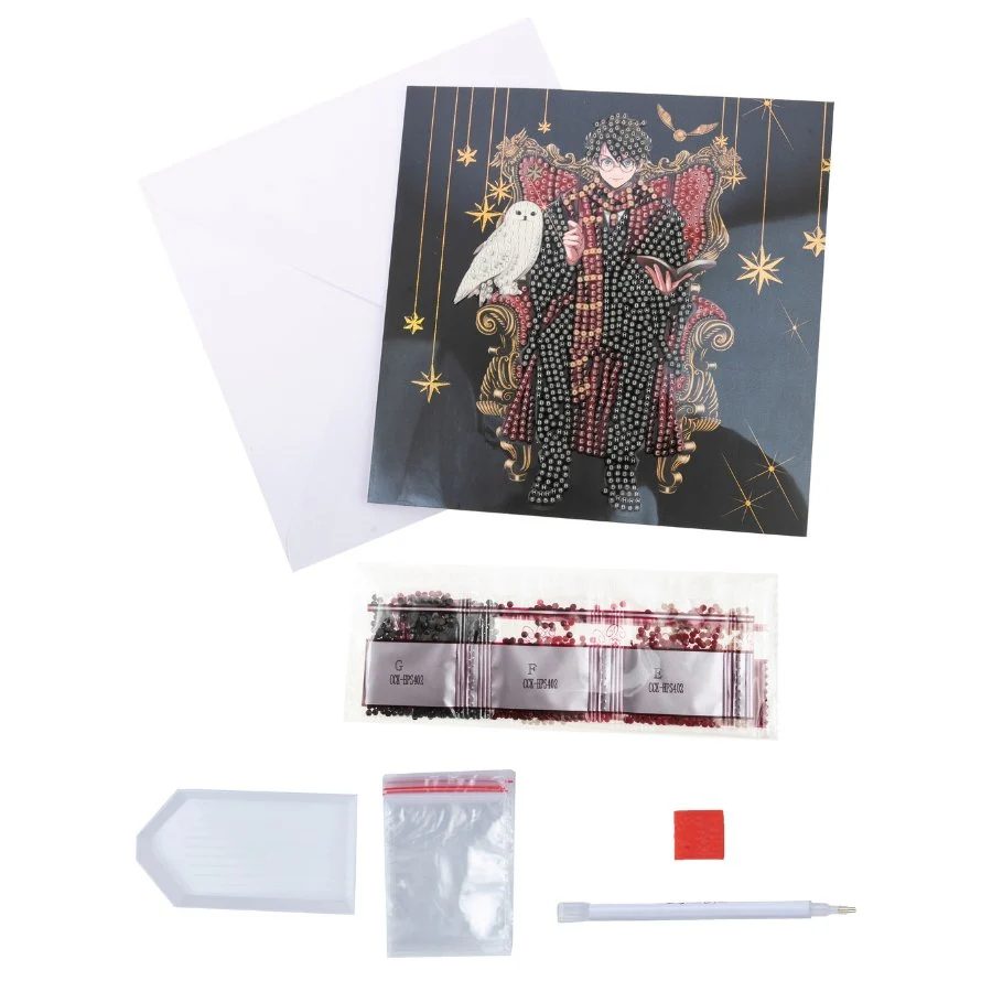 CCK-HPS402 Harry and Hedwig Harry Potter Crystal Art Card Kit Contents