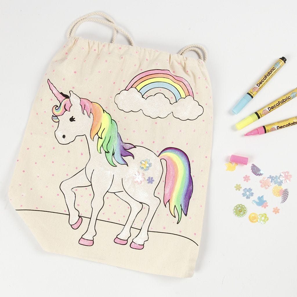Unicorn Drawstring Bag 37 x 41cm