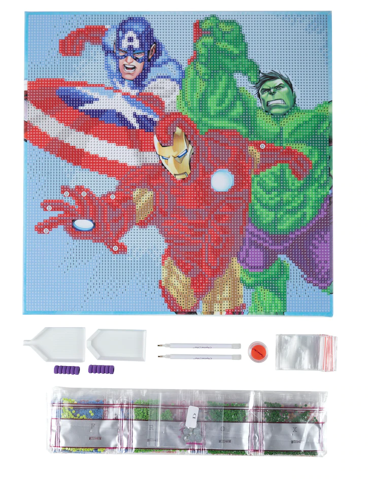 Marvel Avengers Assemble Crystal Art Canvas Kit - Craft & Hobbies from  Crafty Arts UK