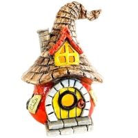 5365 Gnome Home Lantern, Ceramic Bisque Blank PYOP Bisque
