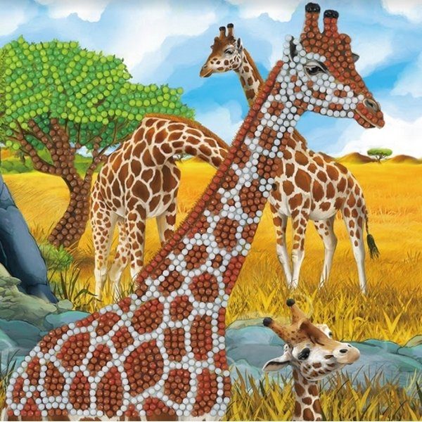 CCK-A68 Gentle Giraffe Crystal Art Card Kit