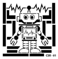 Robot Stencil Set (15x15) 8 asstd