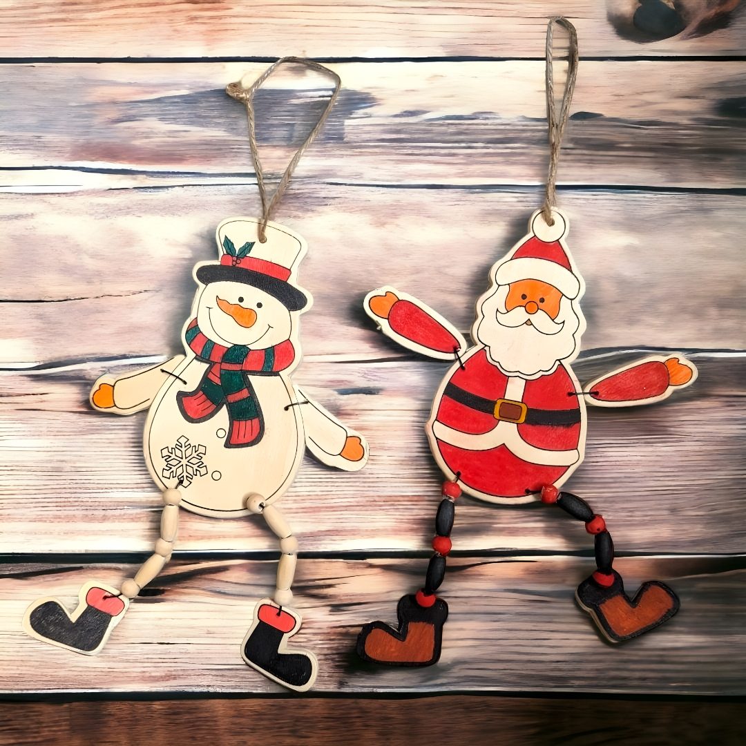 Wooden Christmas Ornaments (3 asstd)