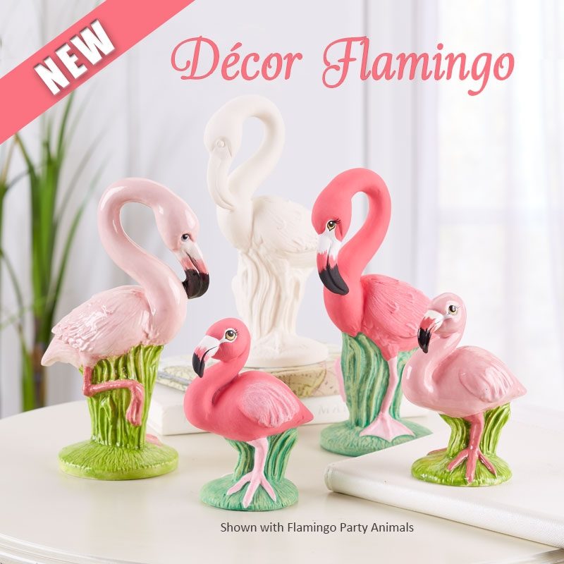 7461 Decor Flamingo with Flamingo Party Animals