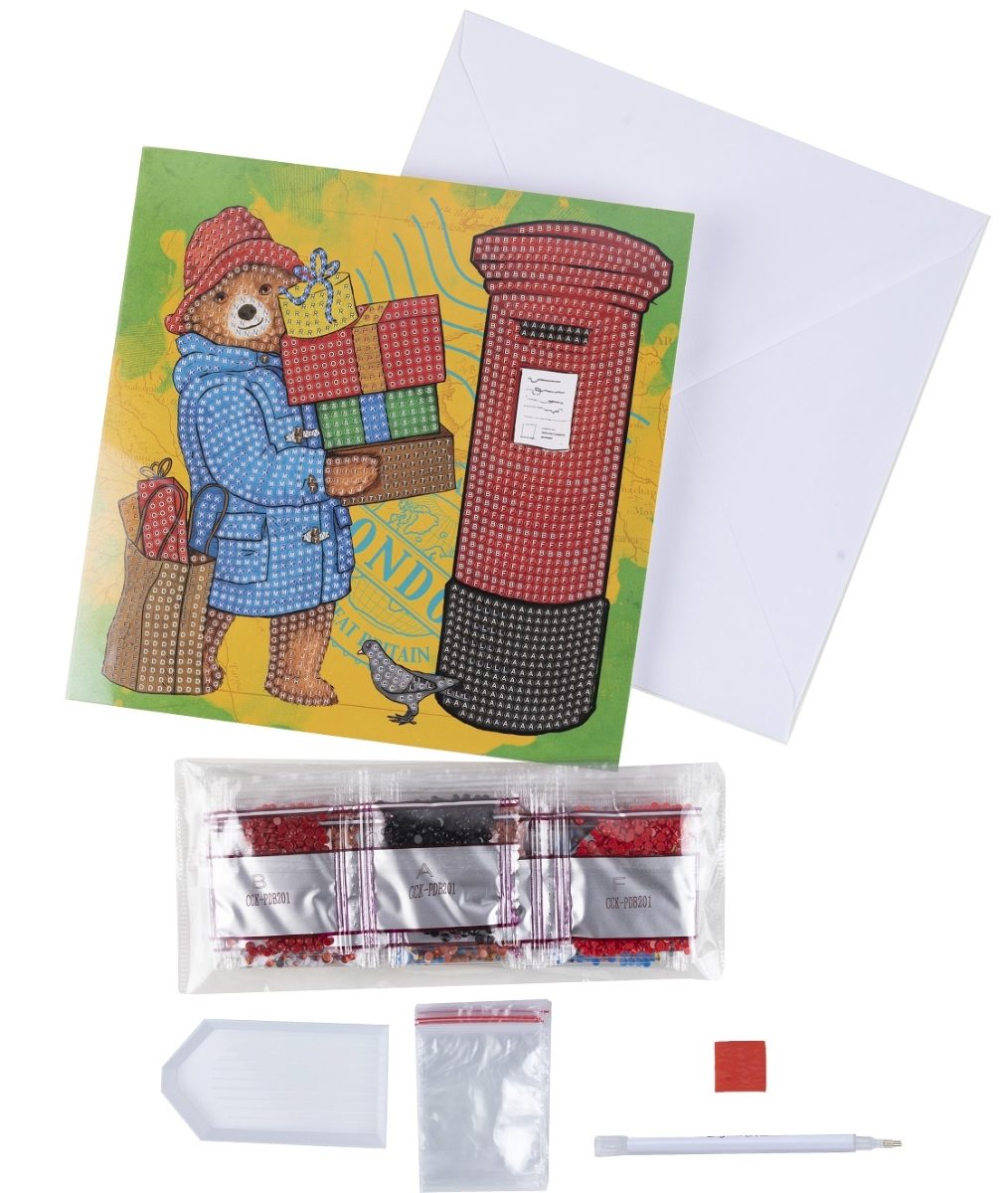 Paddington Sending Gifts - 18x18cm Crystal Art Card Kit