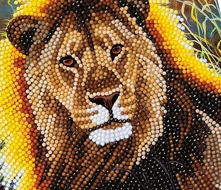 Resting Lion Crystal Art Card Kit Diamond Painting