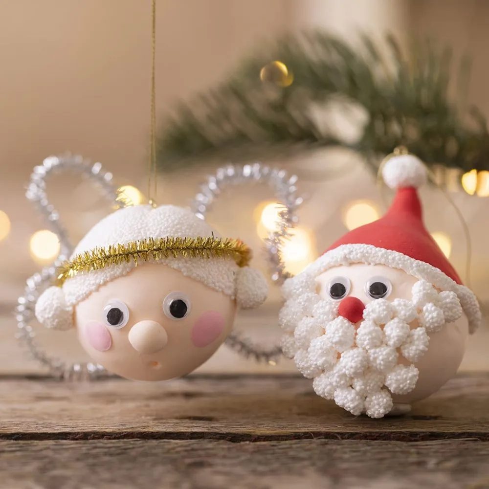 Santa & Angel- Christmas Mini Craft Kit Make at Home DIY Crafting for Kids