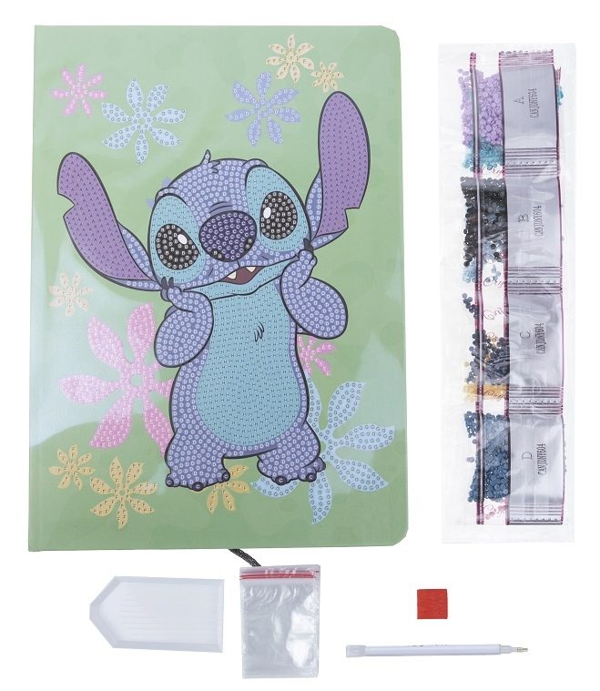 CANJ-DNY604 Stitch Crystal Art Notebook Kit contents