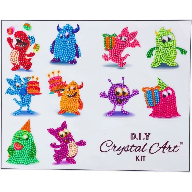 Monster Family Crystal Art Sticker Set